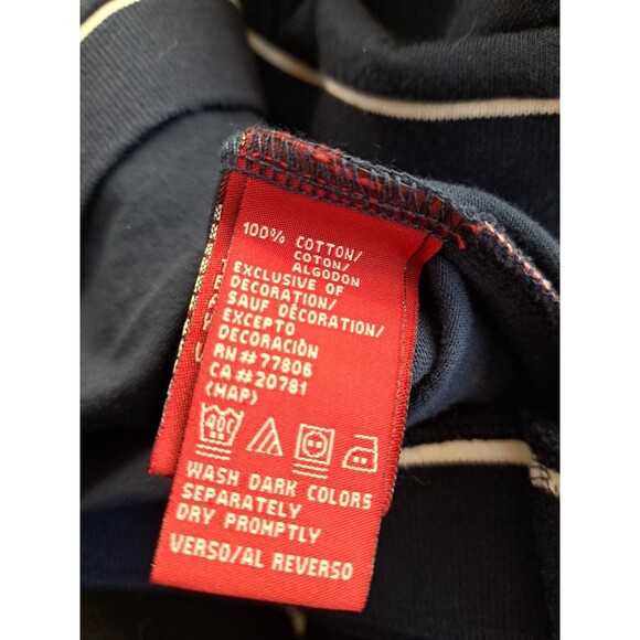 Vtg Y2k 2002 Navy Blue Mens Polo Hilfiger Pocket Crest Red Label Large Prep - Picture 10 of 11